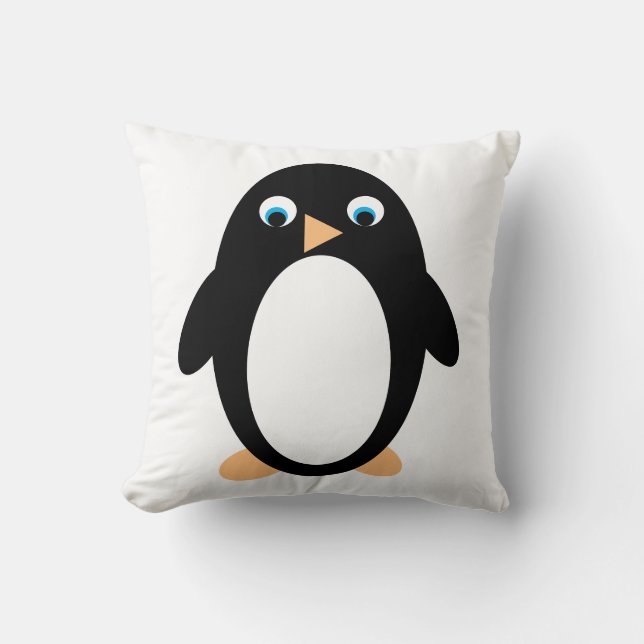 Coussin Pingouin animal mou (Recto)