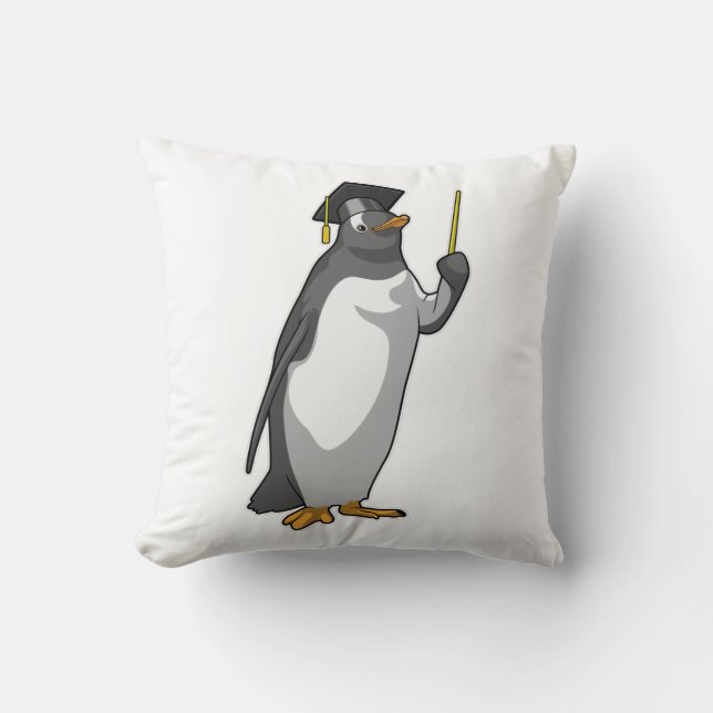 Coussin Pingouin as Teacher with Pointer (Recto)