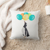Coussin Pingouin Avec Ballons Colorés (Couverture)