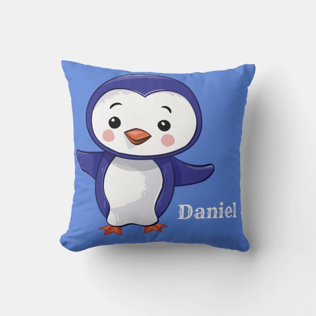 Coussin Pingouin bébé mignon (Recto)