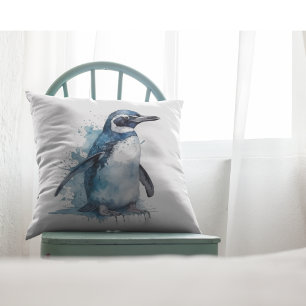 Coussin Pingouin d'aquarelle Arctique