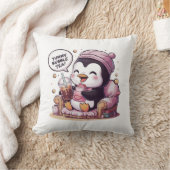 Coussin Pingouin de dessin adorable : Cosy, Kawaii Vibes (Couverture)