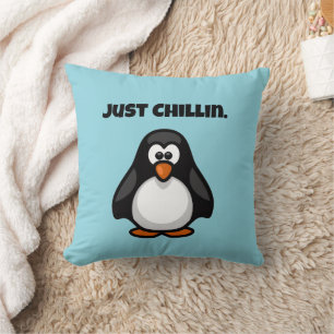 Coussin Pingouin de dessin cool - Juste Chillin' Arctic Vi