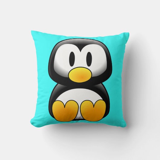 Coussin Pingouin de dessin pour bébé mignon (Recto)