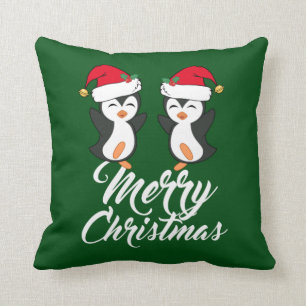 Coussin Pingouin de Joyeux Noël