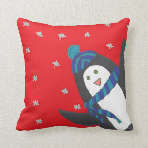 Coussin Pingouin de vacances