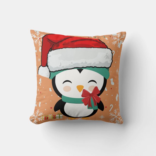 Coussin pingouin mignon (Recto)