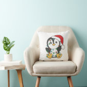 Coussin Pingouin Noël Animaux d'hiver Pingouines de vacanc (Chaise)