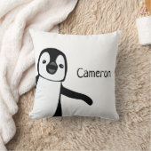 Coussin Pingouin personnalisé noir et blanc | Bébé (Couverture)