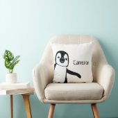 Coussin Pingouin personnalisé noir et blanc | Bébé (Chaise)