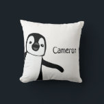 Coussin Pingouin personnalisé noir et blanc | Bébé<br><div class="desc">Ajoutez une touche de charme et personnalisée à la pépinière de votre petit avec notre "oreiller à jetons de pingouin noir et blanc personnalisé". Cette adorable coussin est un parfait mélange de style classique et de tendances modernes, idéal pour toute chambre d'enfant. Avec son design simple et mignon, la coussin...</div>
