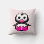 Coussin Pingouin rose mou (Verso)