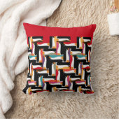 Coussin pingouin rouge herringbone (Couverture)