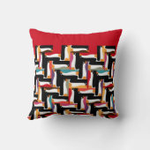 Coussin pingouin rouge herringbone (Verso)