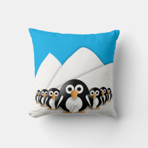 Coussin Pingouins amusants