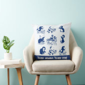Coussin Pingouins, baleines et dauphins (Chaise)