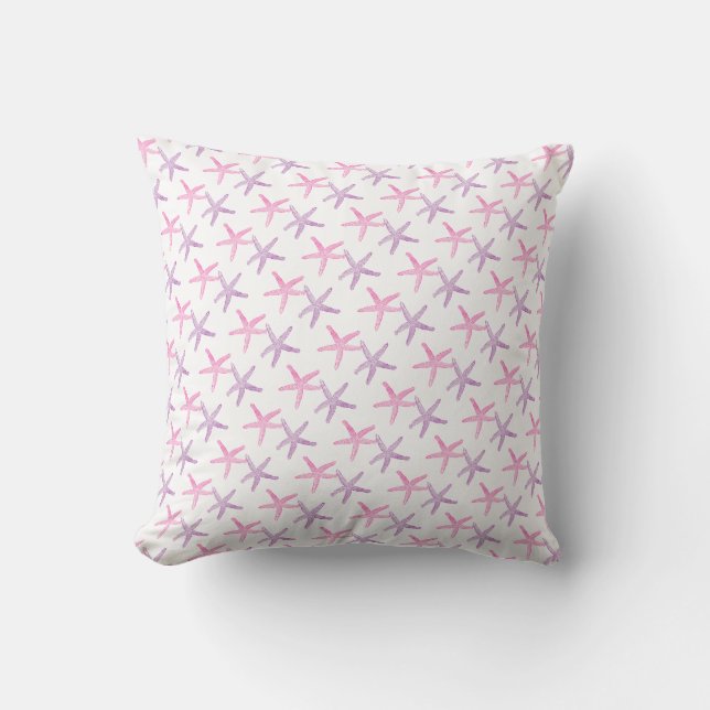 Coussin Pink and Purple Starfish (Recto)
