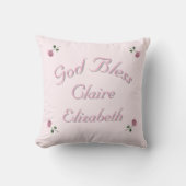 Coussin Pink and White Customizable Nursery  (Recto)
