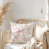 Coussin Pink Bow Butterflies Photo