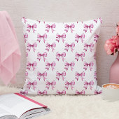 Coussin Pink Bow Ribbon