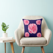 Coussin Pink Camellia Bloom (Chaise)