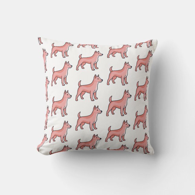 Coussin Pink Cartoon Dog (Recto)