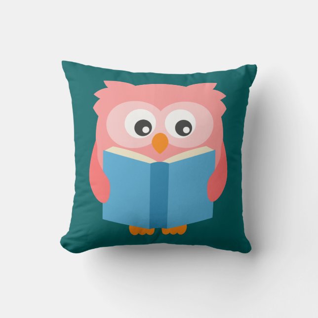 Coussin Pink cute reading (Recto)