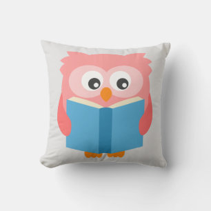 Coussin Pink cute reading