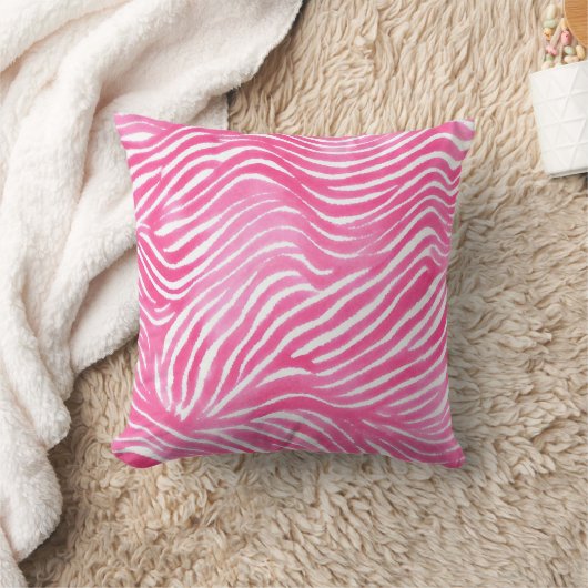 Coussin Pink Design Pillow, Pink Watercolour Aesthetic (Couverture)