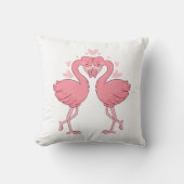 Coussin Pink Flamingos Wedding Beach Tropical Summer (Recto)
