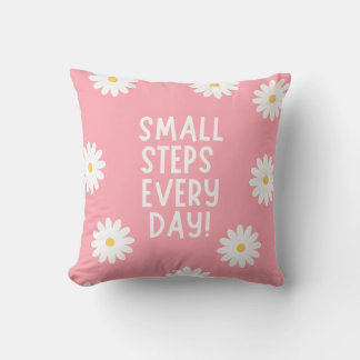 Coussin Pink Floral Inspiration – Small Steps Every Day