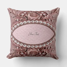 Pink Flower Throw Pillow
