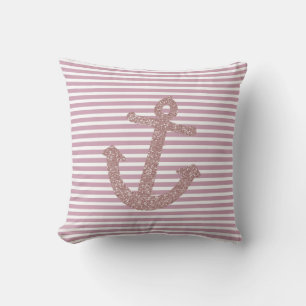 Coussin Pink Glitter Anchor