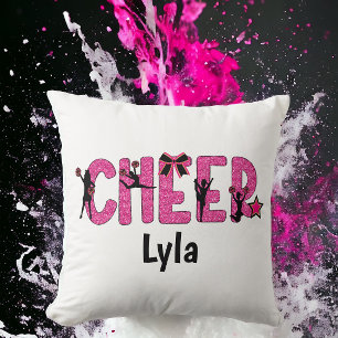 Coussin Pink Glitter Cheerleader Cheerleader Cheer Personn