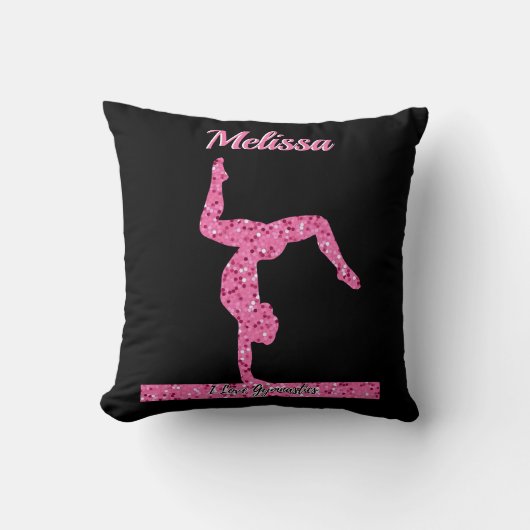 Coussin Pink Gymnastique Fille Éperche Balancier (Recto)