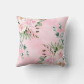 Coussin Pink Jungle Safari Animal Birth Statistiques Girl  (Verso)