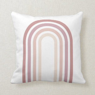 Coussin Pink & Mauve Minimaliste Arc-en-ciel Jeu d'oreille