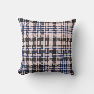 Coussin Pink Navy Glen Plaid textured seamless patternabst