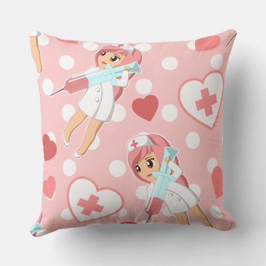 Coussin Pink Pastel Decora Menhera Kei Kawaii Nurse (Verso)