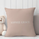 Coussin Pink Sandstone Typography Baby Shower<br><div class="desc">Pink Sandstone Typography Baby Shower suite. Personalize with your details easily and quickly, simply press the customize it button. Matching items to complete your event collection are available in our Zazzle store!</div>