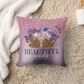 Coussin PINK violet salon à ongles femme technicien des on (Couverture)