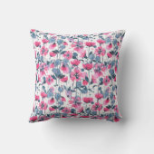 Coussin Pink Watercolor Daisies (Verso)
