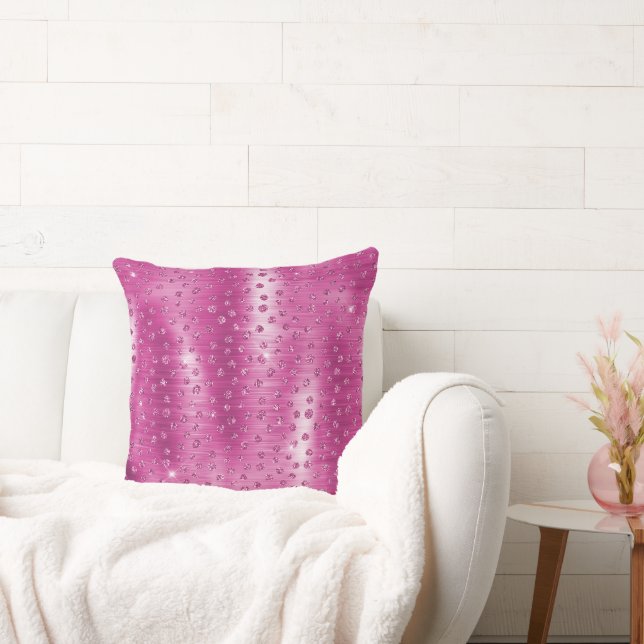 Coussin Pink White Sparkhe Cheetah Imprimer (Canapé)