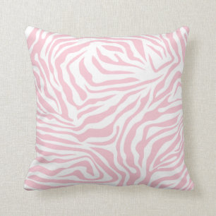 Coussin Pink Zebra Stripes Poster de animal sauvage Zebra 
