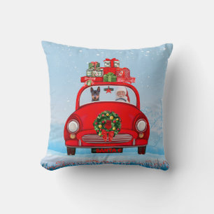 Coussin Pinscher miniature Chien en voiture avec le Père N