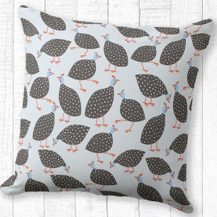 Coussin Pintade Mignonne Bleue