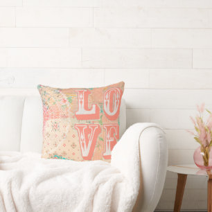 Coussin Pip Gerard LOVE Shabby Chic Artist Mixte Media