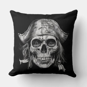 Coussin Pirate crânienne vintage