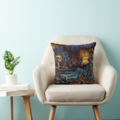 Coussin Pirate Skeleton Treasure Under the Sea Comic Art (Chaise)