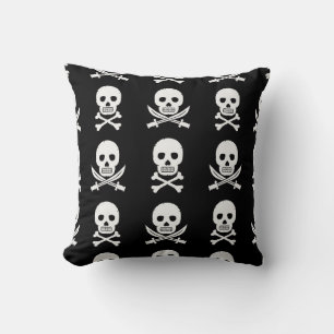 Coussin Pirate Skuls Crossbones Motif sans couture
